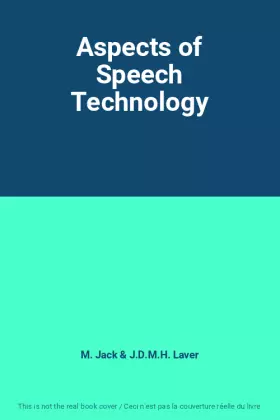 Couverture du produit · Aspects of Speech Technology