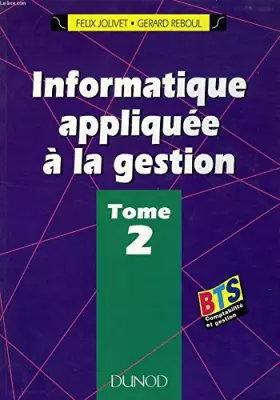 Couverture du produit · Informatique appliquée à la gestion Tome 1: Informatique appliquée à la gestion