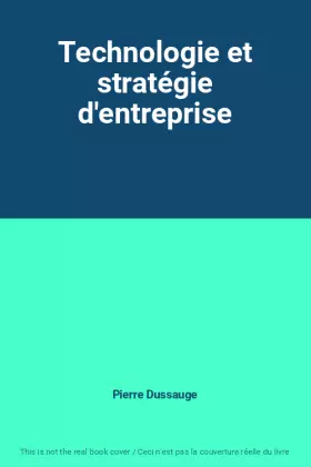 Couverture du produit · Technologie et stratégie d'entreprise