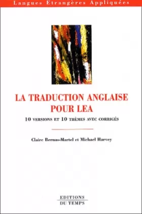 Couverture du produit · Traduire en LEA : Anglais/français
