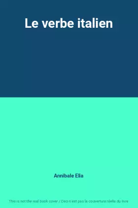 Couverture du produit · Le verbe italien