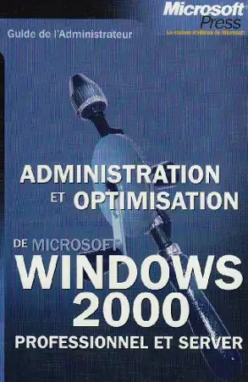 Couverture du produit · Guide admin win2000 pro/server