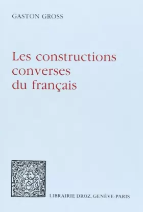 Couverture du produit · Les Constructions Converses du Français