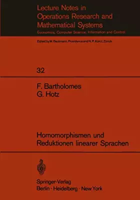 Couverture du produit · Homomorphismen Und Reduktionen Linearer Sprachen