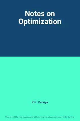 Couverture du produit · Notes on Optimization