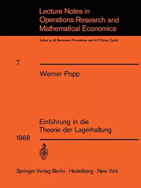 Couverture du produit · Einführung in Die Theorie Der Lagerhaltung