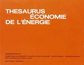 Couverture du produit · Thesaurus Economie de Energie