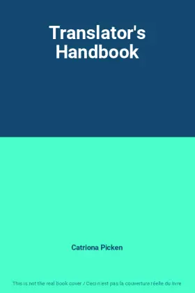 Couverture du produit · Translator's Handbook