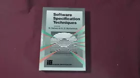 Couverture du produit · Software Specification Techniques