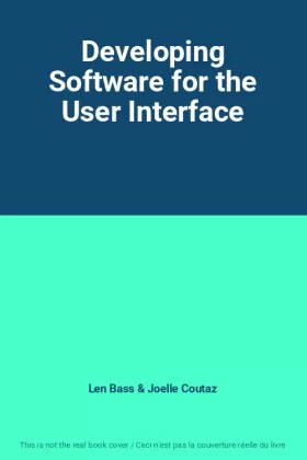Couverture du produit · Developing Software for the User Interface