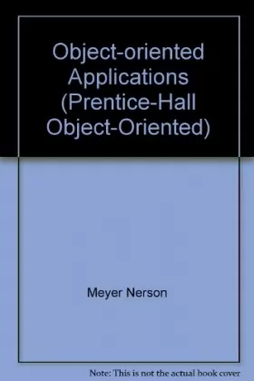 Couverture du produit · Object Oriented Applications