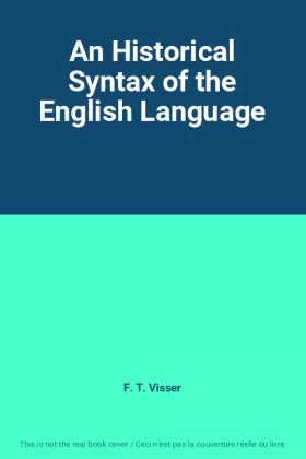 Couverture du produit · An Historical Syntax of the English Language