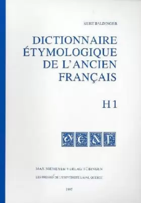 Couverture du produit · Dictionnaire Étymologique De L'ancien Français