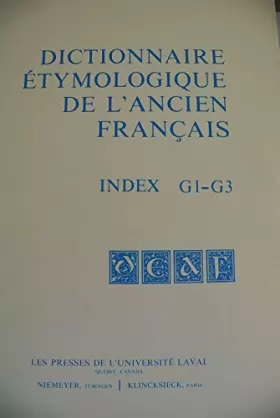 Couverture du produit · Dictionnaire étymologique de l'ancien français