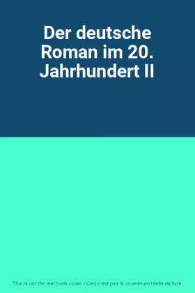 Couverture du produit · Der deutsche Roman im 20. Jahrhundert II