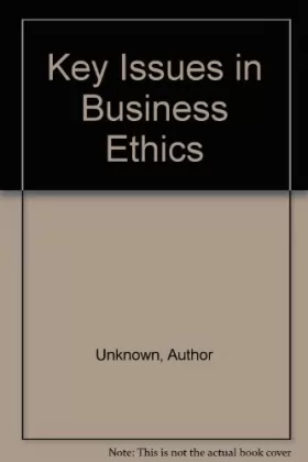 Couverture du produit · Key Issues in Business Ethics