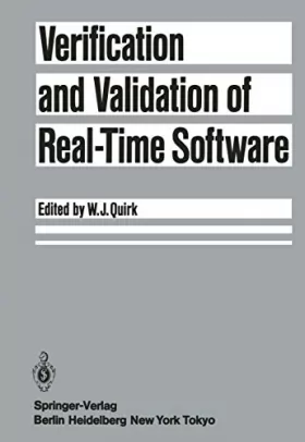 Couverture du produit · Verification and Validation of Real-Time Software