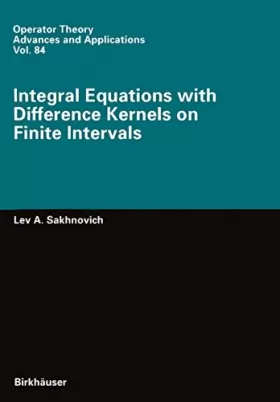 Couverture du produit · Integral Equations With Difference Kernels on Finite Intervals