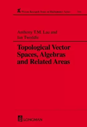 Couverture du produit · Topological Vector Spaces, Algebras and Related Areas