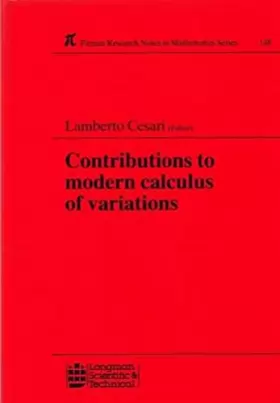 Couverture du produit · Contributions to Modern Calculus of Variations
