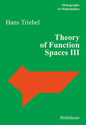Couverture du produit · Theory of Function Spaces III