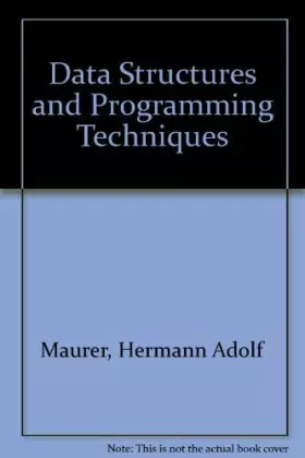Couverture du produit · Data Structures and Programming Techniques