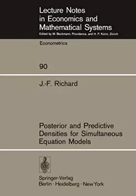 Couverture du produit · Posterior and Predictive Densities for Simultaneous Equation Models