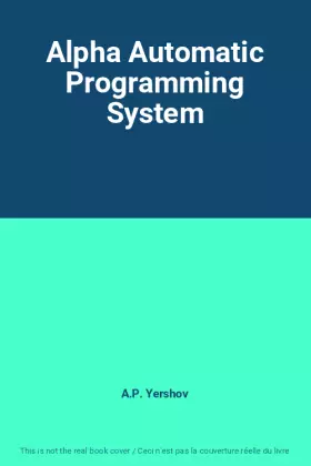 Couverture du produit · Alpha Automatic Programming System