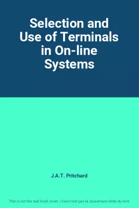 Couverture du produit · Selection and Use of Terminals in On-line Systems