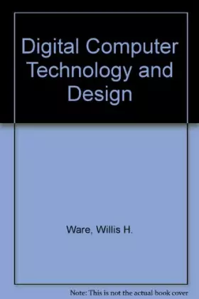 Couverture du produit · Digital computer technology and design