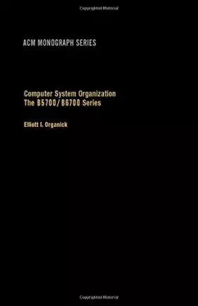 Couverture du produit · Computer System Organization: B5700-B6700 Series