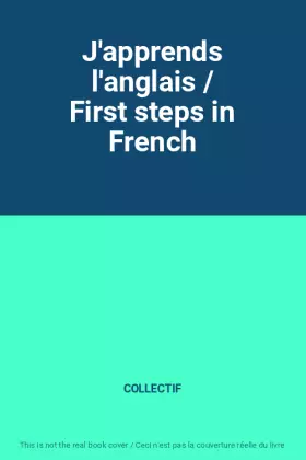 Couverture du produit · J'apprends l'anglais / First steps in French