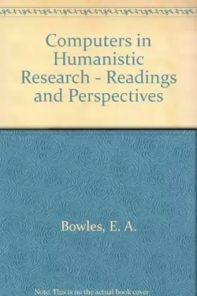 Couverture du produit · Computers in humanistic research: readings and perspectives (Prentice-Hall series in automatic computation)