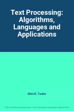 Couverture du produit · Text Processing: Algorithms, Languages and Applications