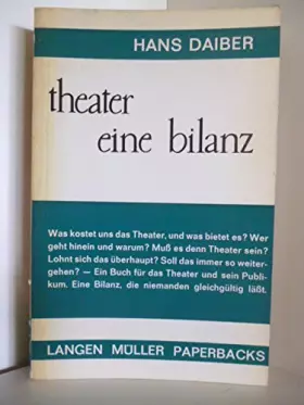 Couverture du produit · Theater, eine Bilanz