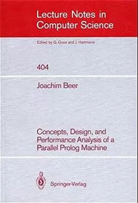 Couverture du produit · Concepts, Design, and Performance Analysis of a Parallel Prolog Machine