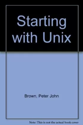 Couverture du produit · Starting with Unix