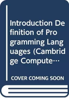 Couverture du produit · Introduction Definition of Programming Languages