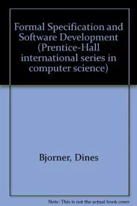 Couverture du produit · Formal Specification and Software Development