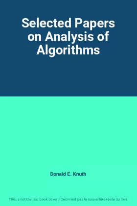 Couverture du produit · Selected Papers on Analysis of Algorithms