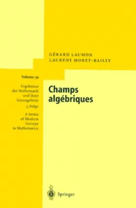 Couverture du produit · Champs algébriques
