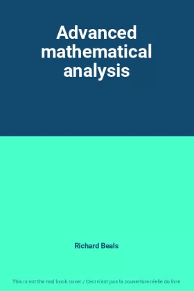 Couverture du produit · Advanced mathematical analysis