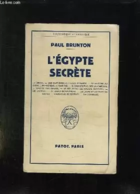 Couverture du produit · L EGYPTE SECRETE.