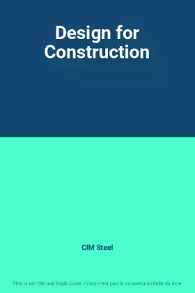 Couverture du produit · Design for Construction