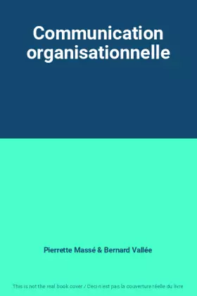 Couverture du produit · Communication organisationnelle