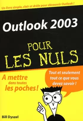 Couverture du produit · Outlook 2003 poche pour les Nuls