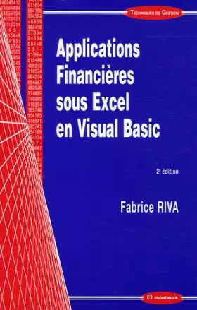Couverture du produit · Applications Financières sous Excel en Visual Basic