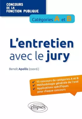 Couverture du produit · L'Entretien avec le Jury Concours de la Fonction Publique Catégories A et B