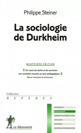 Couverture du produit · La sociologie de Durkheim