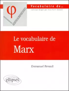 Couverture du produit · Le vocabulaire de Marx